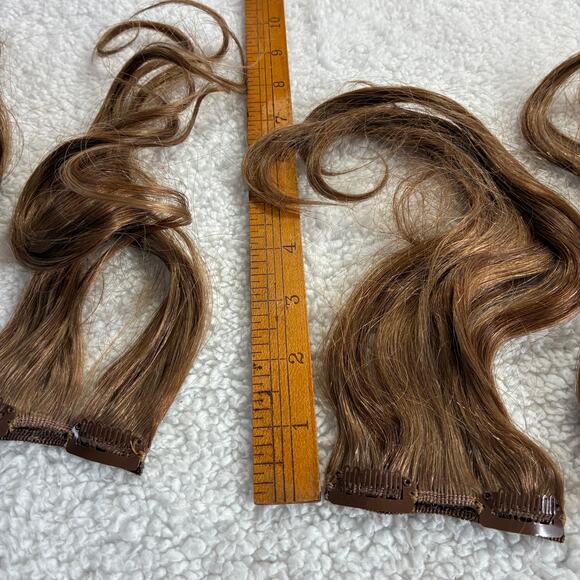 Hair Extensions set of four brunette clip in - Picture 4 of 5